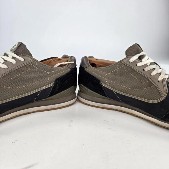 Diesel Aramis Sneakers US 9.5 Mens Black Olive Leather Y2K Vintage Casual Shoes - Picture 10 of 11